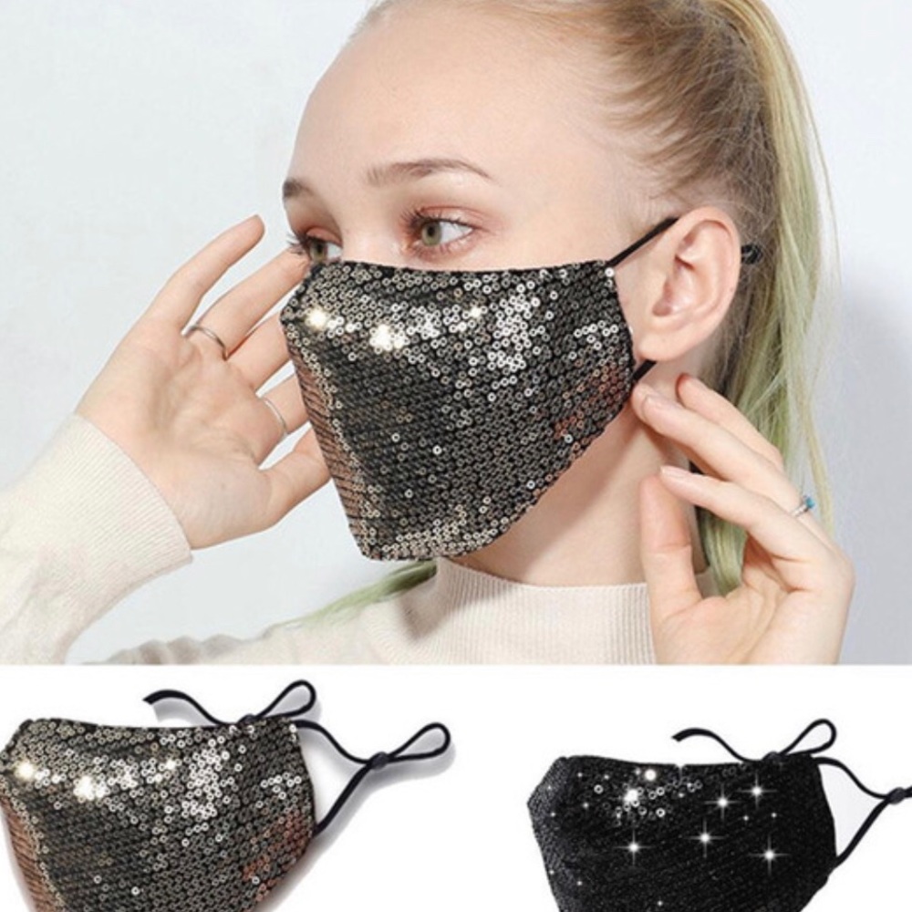 2-pcs Sequin Face Masks